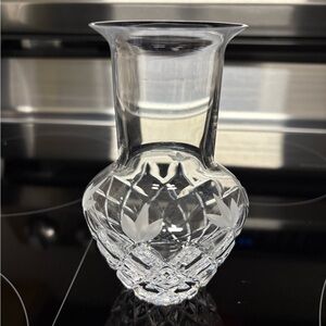 WATERFORD CRYSTAL LOLA Bud Vase Clear Made In Slovenia 5 5/8”Tall